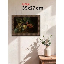 Hars Heritage Eskitme Kahverengi Çerçeve 39 x 27 cm Şeffaf Korumalı Pvc
