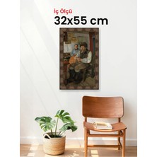 Hars Heritage Eskitme Kahverengi Çerçeve 32 x 55 cm Camlı