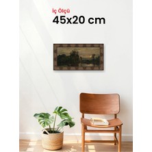 Hars Heritage Eskitme Kahverengi Çerçeve 45 x 20 cm Şeffaf Korumalı Pvc