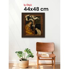Hars Gallery Klasik Kahverengi Çerçeve 44 x 48 cm Şeffaf Korumalı Pvc