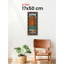 Hars Heritage Eskitme Kahverengi Çerçeve 17 x 50 cm Şeffaf Korumalı Pvc