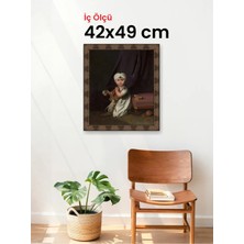 Hars Heritage Eskitme Kahverengi Çerçeve 42 x 49 cm Şeffaf Korumalı Pvc
