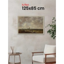 Hars Vintage Eskitme Beyaz Çok Renkli Çerçeve 125 x 85 cm Camlı
