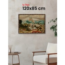 Hars Heritage Eskitme Kahverengi Çerçeve 120 x 85 cm Camlı