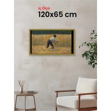 Hars Royal Klasik Desenli Altın Çerçeve 120 x 65 cm Şeffaf Korumalı Pvc