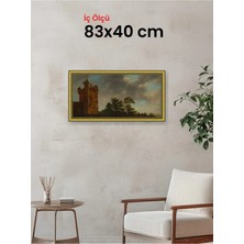 Hars Royal Klasik Desenli Altın Çerçeve 83 x 40 cm Şeffaf Korumalı Pvc