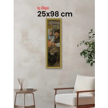Hars Royal Klasik Desenli Altın Çerçeve 25 x 98 cm Şeffaf Korumalı Pvc