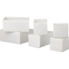 IKEA Skubb Kutu Seti , Beyaz, 6 Parça