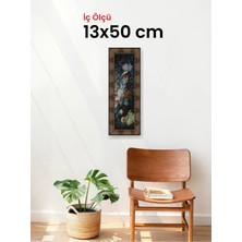 Hars Heritage Eskitme Kahverengi Çerçeve 13 x 50 cm Şeffaf Korumalı Pvc