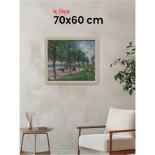 Hars Vintage Eskitme Beyaz Çok Renkli Çerçeve 70 x 60 cm Şeffaf Korumalı Pvc