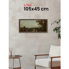 Hars Heritage Eskitme Kahverengi Çerçeve 105 x 45 cm Şeffaf Korumalı Pvc