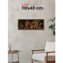 Hars Heritage Eskitme Kahverengi Çerçeve 110 x 40 cm Şeffaf Korumalı Pvc