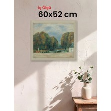 Hars Vintage Eskitme Beyaz Çok Renkli Çerçeve 60 x 52 cm Camlı