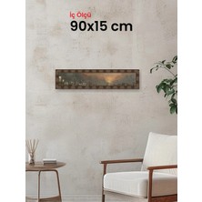 Hars Heritage Eskitme Kahverengi Çerçeve 90 x 15 cm Şeffaf Korumalı Pvc