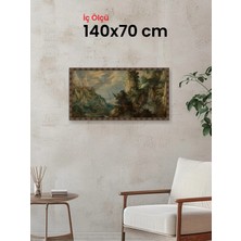 Hars Heritage Eskitme Kahverengi Çerçeve 140 x 70 cm Camlı