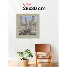 Hars Vintage Eskitme Beyaz Çok Renkli Çerçeve 28 x 30 cm Camlı