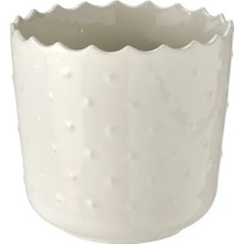 IKEA Sesamfrön Seramik Saksı , Kırık Beyaz, 9 cm