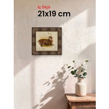 Hars Heritage Eskitme Kahverengi Çerçeve 21 x 19 cm Şeffaf Korumalı Pvc