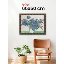 Hars Heritage Eskitme Kahverengi Çerçeve 65 x 50 cm Şeffaf Korumalı Pvc