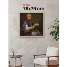 Hars Vintage Eskitme Beyaz Çok Renkli Çerçeve 79 x 79 cm Camlı