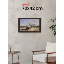 Hars Gallery Klasik Kahverengi Çerçeve 70 x 42 cm Şeffaf Korumalı Pvc