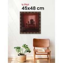 Hars Heritage Eskitme Kahverengi Çerçeve 45 x 48 cm Camlı