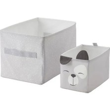 IKEA Drömslott Kutu Seti , Gri, 2 Adet