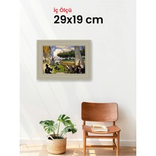 Hars Vintage Eskitme Beyaz Çok Renkli Çerçeve 29 x 19 cm Şeffaf Korumalı Pvc
