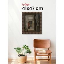Hars Heritage Eskitme Kahverengi Çerçeve 41 x 47 cm Şeffaf Korumalı Pvc