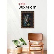 Hars Heritage Eskitme Kahverengi Çerçeve 30 x 41 cm Şeffaf Korumalı Pvc