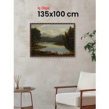 Hars Heritage Eskitme Kahverengi Çerçeve 135 x 100 cm Şeffaf Korumalı Pvc