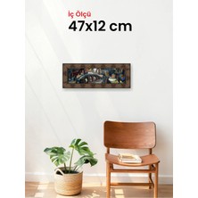 Hars Heritage Eskitme Kahverengi Çerçeve 47 x 12 cm Şeffaf Korumalı Pvc