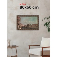 Hars Heritage Eskitme Kahverengi Çerçeve 80 x 50 cm Camlı