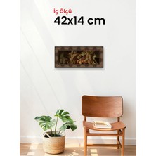 Hars Heritage Eskitme Kahverengi Çerçeve 42 x 14 cm Şeffaf Korumalı Pvc