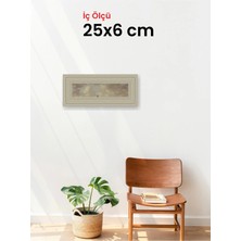 Hars Vintage Eskitme Beyaz Çok Renkli Çerçeve 25 x 6 cm Camlı