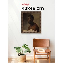 Hars Heritage Eskitme Kahverengi Çerçeve 43 x 48 cm Şeffaf Korumalı Pvc