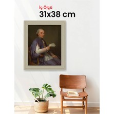 Hars Vintage Eskitme Beyaz Çok Renkli Çerçeve 31 x 38 cm Şeffaf Korumalı Pvc