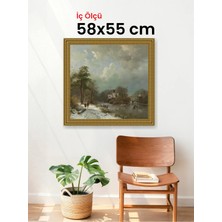 Hars Gallery Klasik Altın Çerçeve 58 x 55 cm Şeffaf Korumalı Pvc