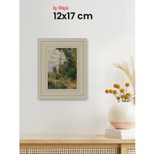 Hars Vintage Eskitme Beyaz Çok Renkli Çerçeve 12 x 17 cm Şeffaf Korumalı Pvc