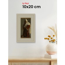 Hars Vintage Eskitme Beyaz Çok Renkli Çerçeve 10 x 20 cm Camlı
