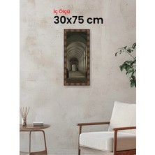 Hars Heritage Eskitme Kahverengi Çerçeve 30 x 75 cm Şeffaf Korumalı Pvc