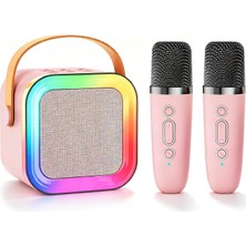 Yetişkinler Için Mini Karaoke Makinesi Hoparlörü, 1-2 Kablosuz Mikrofonlu Taşınabilir Bluetooth, Noel Doğum Günü Hediyeleri Oyuncaklar Kız Erkek 4, 5, 6,7, 8,9,10,11,12+ Yaş Küçük Çocuk