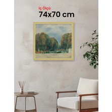 Hars Royal Klasik Desenli Çok Renkli Çerçeve 74 x 70 cm Şeffaf Korumalı Pvc