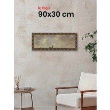Hars Heritage Eskitme Kahverengi Çerçeve 90 x 30 cm Camlı