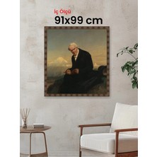 Hars Heritage Eskitme Kahverengi Çerçeve 91 x 99 cm Şeffaf Korumalı Pvc