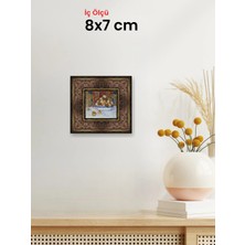 Hars Heritage Eskitme Kahverengi Çerçeve 8 x 7 cm Camlı