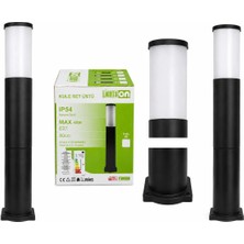 Lightson Ayarlanabilir 60-80 cm IP54 E27 Bahçe Aydınlatma Direği Kule Set Üstü Armatür Siyah