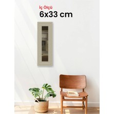 Hars Vintage Eskitme Beyaz Çok Renkli Çerçeve 6 x 33 cm Şeffaf Korumalı Pvc