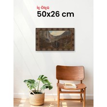 Hars Heritage Eskitme Kahverengi Çerçeve 50 x 26 cm Camlı