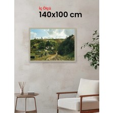 Hars Vintage Eskitme Beyaz Çok Renkli Çerçeve 140 x 100 cm Camlı